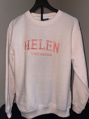 Helen Georgia Embroidered Crewneck Sweatshirt - Light Pink/Peach
